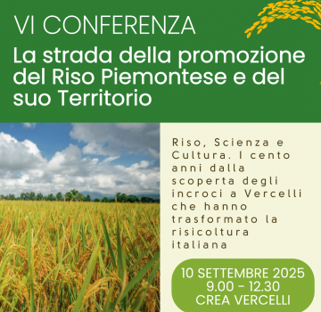 VI Conferenza La Strada della promozione del riso piemontese e del suo territorio